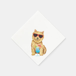 Summer Norwich Terrier Napkins