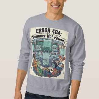 Summer Not Found - Funny Retro Robot Sweatshirt