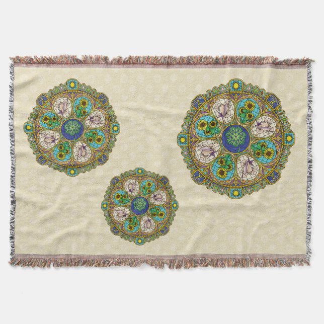 Summer Nouveau Throw Blanket (Front)