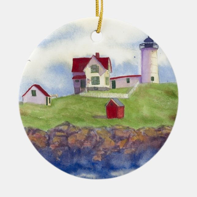 summer nubble ceramic ornament (Front)