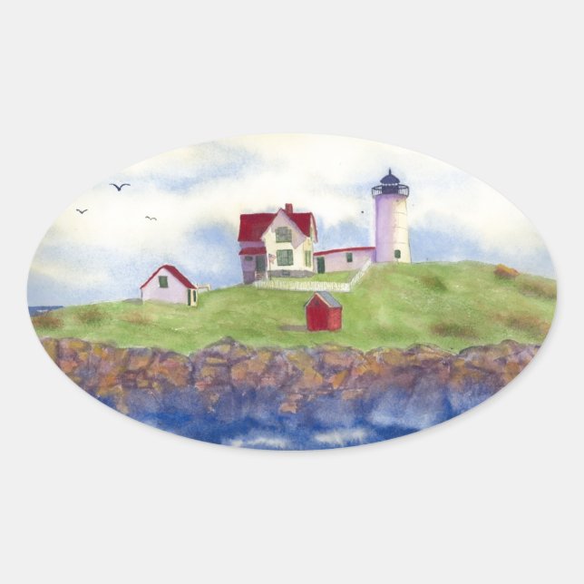 summer nubble oval sticker (Front)