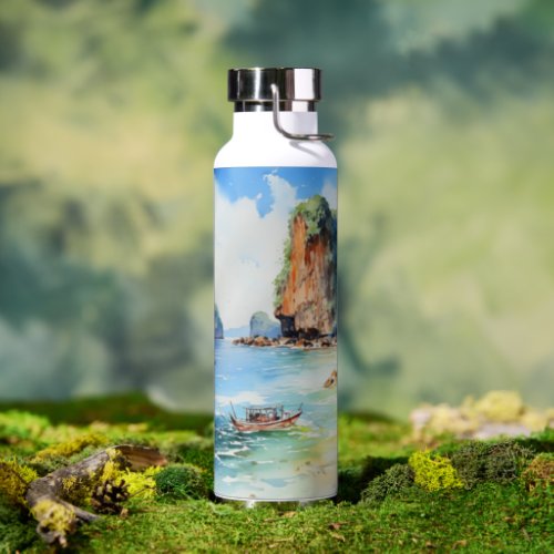 Summer Ocean Bay Scenic Water Bottle