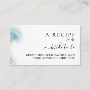 Summer Ocean Beach Blue Water Bridal Shower Enclosure Card