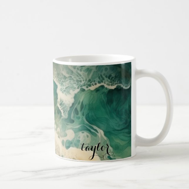 Summer Ocean Beach  Coffee Mug (Right)