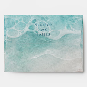 Summer Ocean Blue Beach Elegance Envelope
