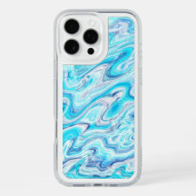 Summer Ocean Blue Colorful Abstract Marble Texture