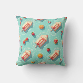 Summer Ocean Chill Throw Pillow