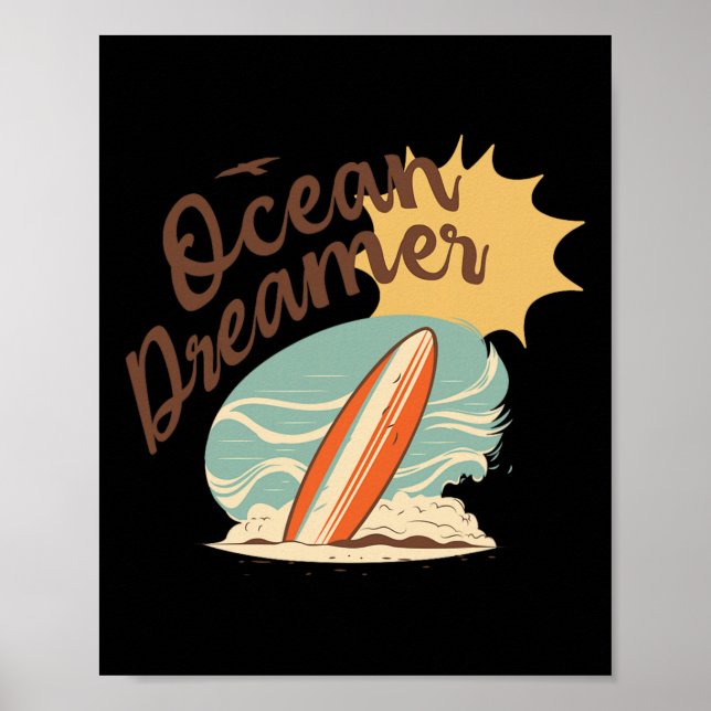 Summer - Ocean Dreamer Surfing  Poster (Front)