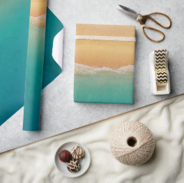Summer Ocean Sea Sandy Tropical Beach Wrapping Paper
