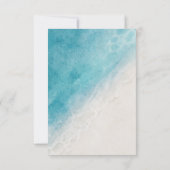 Summer Ocean Watercolor Beach Wedding RSVP Card (Back)