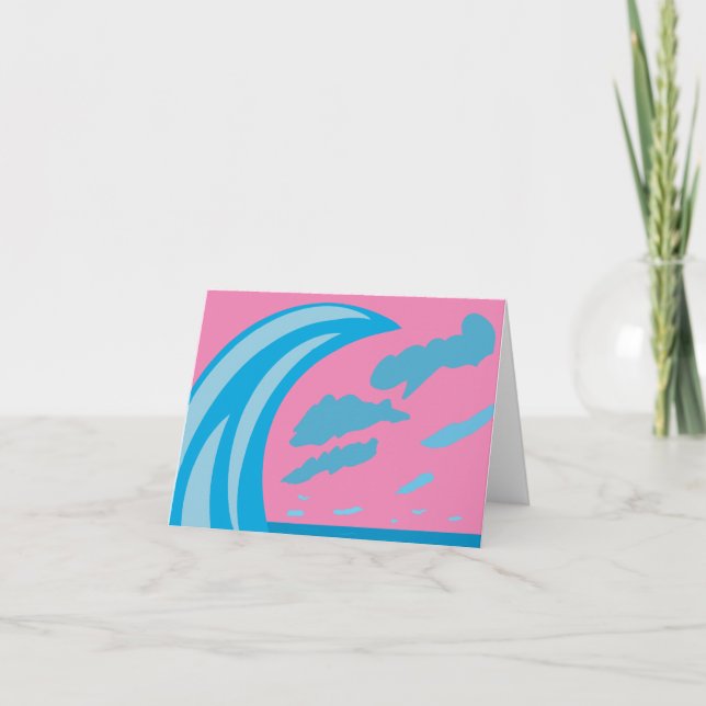 Summer Ocean Wave Clock Card (Front)