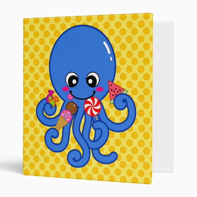 Summer Octopus 3 Ring Binder (Front/Inside)