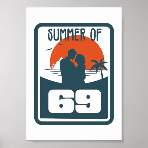Summer of 69 Sunset Beach Poster