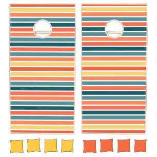 Summer of '77 Stripes Cornhole Set