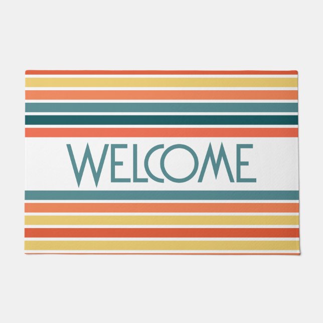 Summer of '77 Stripes Doormat (Front)