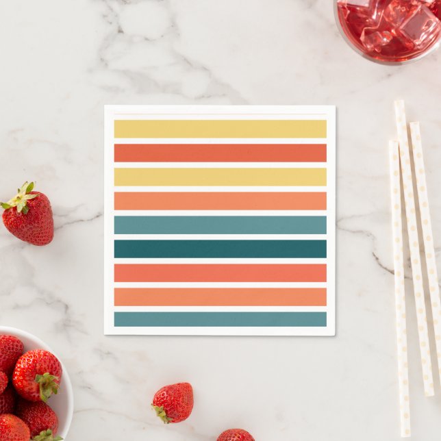 Summer of '77 Stripes Napkins (Insitu)