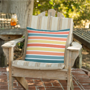 Summer of '77 Stripes Outdoor Pillow