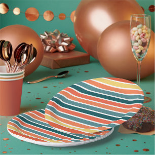 Summer of '77 Stripes Paper Plates