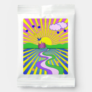 Summer of Love Colorful Psychedelic 60s 70s Lemonade Drink Mix