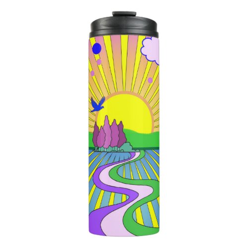 Summer of Love Groovy Psychedelic 60s 70s    Thermal Tumbler