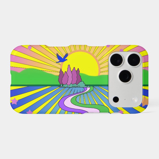 Summer of Love Psychedelic Sixties Sunburst     Case-Mate iPhone Case (Back (Horizontal))