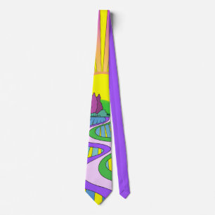 Summer of Love Psychedelic Sixties Sunburst Neck Tie