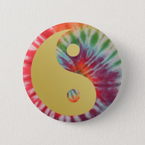 Summer Of Love Yin and Yang Pinback Button