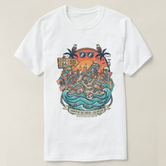 Summer of the Undead Skeleton Beach T-Shirt | Funn