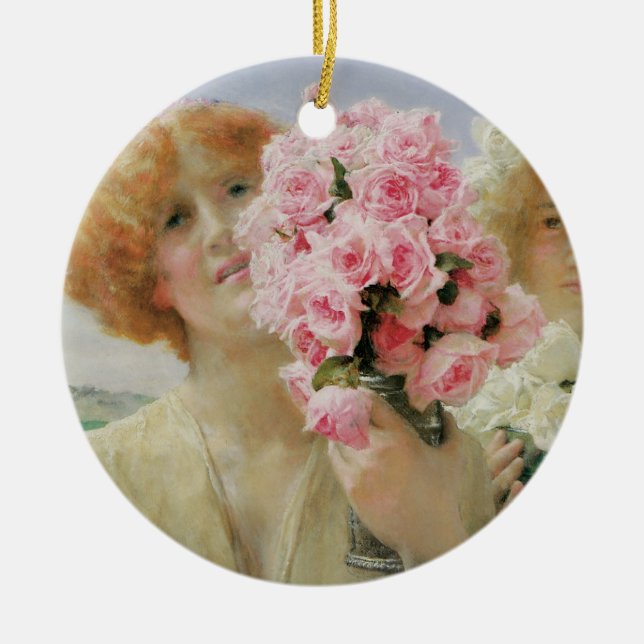 Summer Offering by Sir Lawrence Alma-Tadema Ceramic Ornament (Front)