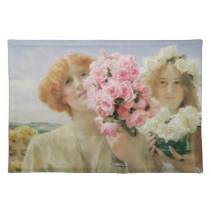 Summer Offering by Sir Lawrence Alma-Tadema Cloth Placemat