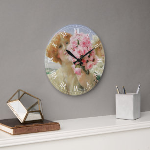 Summer Offering by Sir Lawrence Alma-Tadema Large Clock