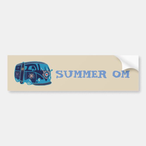 Summer Om Hippie Van Bumper Sticker