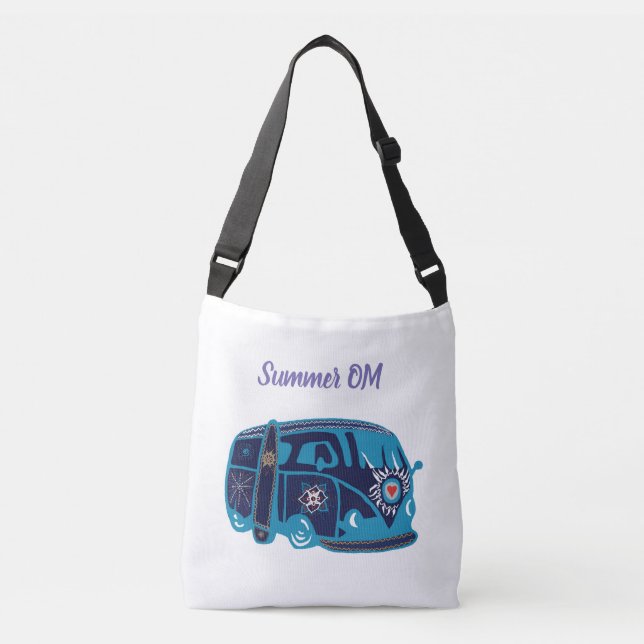 Summer Om Hippie Van Cross Body Bag (Front)