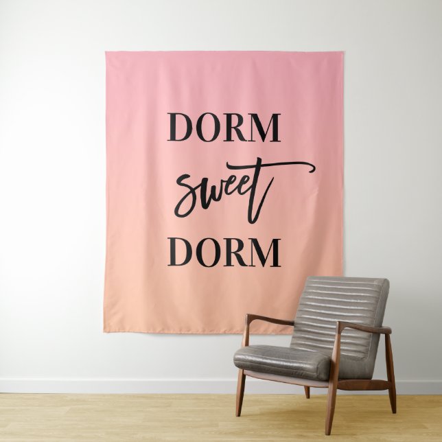 Summer Ombre Sweet Dorm Quote College Wall Hanging Tapestry (In Situ)