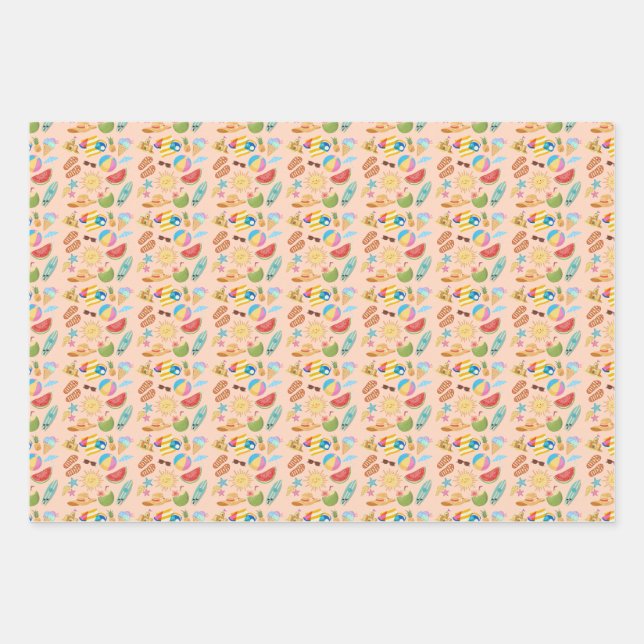 Summer On Sight Wrapping Paper Sheets (Front)