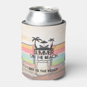 Summer on the  Beach   Personalized Can Cooler