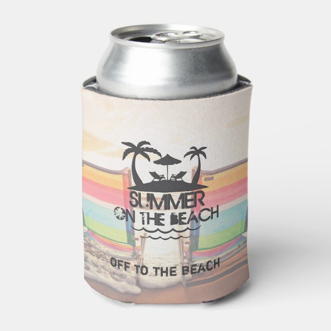 Summer on the  Beach | Personalized Can Cooler (Can Front)