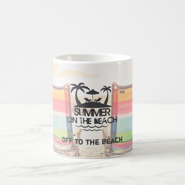 Summer on the  Beach | Personalized Coffee Mug (Center)