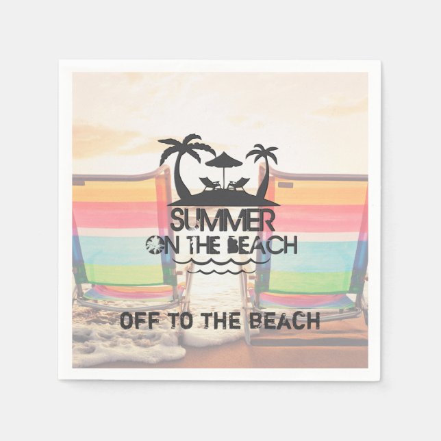 Summer on the  Beach | Personalized Napkins (Front)