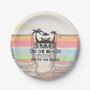 Summer on the Beach Personalized Paper Plates