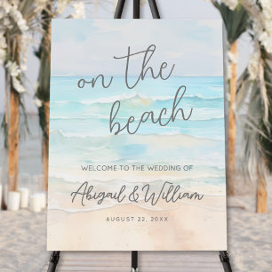 Summer On The Beach Wedding Welcome Sign