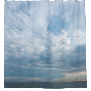Summer on the beach with sunset sky. Copy space. M Shower Curtain
