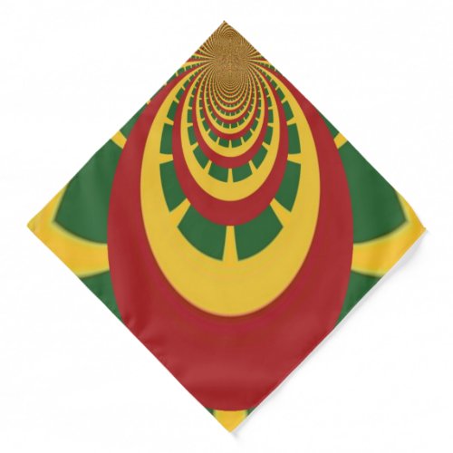Summer one Love colors red gold green Bandana