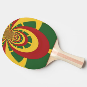 Summer one Love colors red gold green Ping Pong Paddle