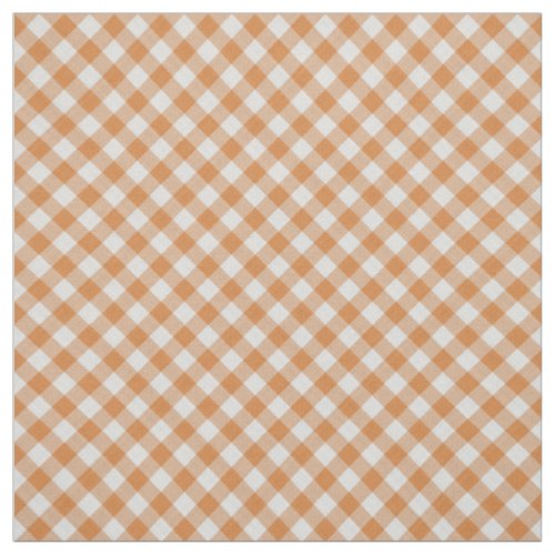 Summer Orange Country Cottage Gingham Stripes Fabric