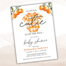 Summer Oranges Cute Bodysuit Baby Shower