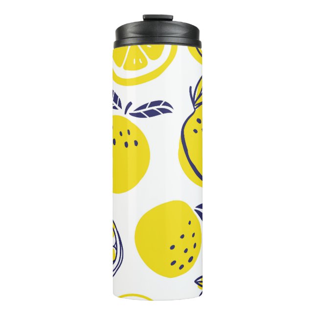 Summer Oranges: Stylish Fruit Pattern. Thermal Tumbler (Front)