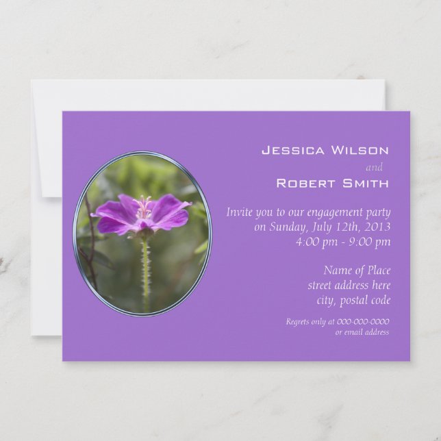 summer outdoor barbecue engagement party invitation (Front)