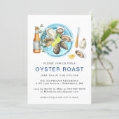 Summer Oyster Roast | Seafood Bake Cookout Invitation (Standing Front)