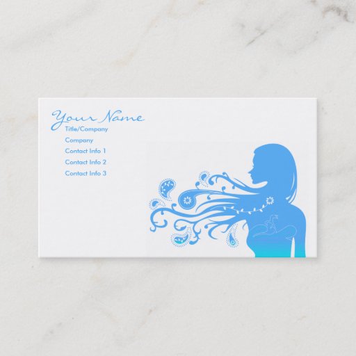 Customizable summer paisley business cards